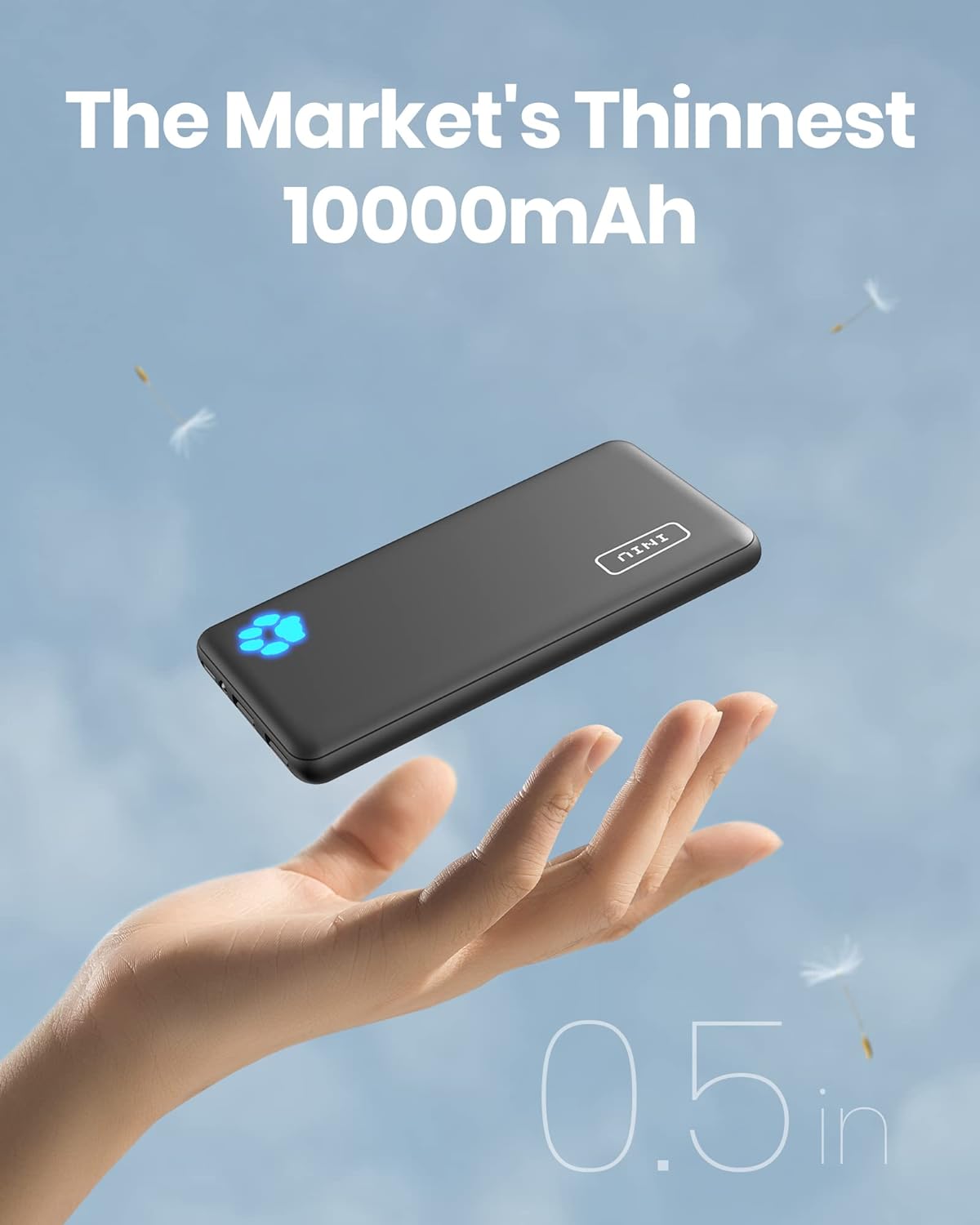 INIU Portable Charger 10000mAh Side View